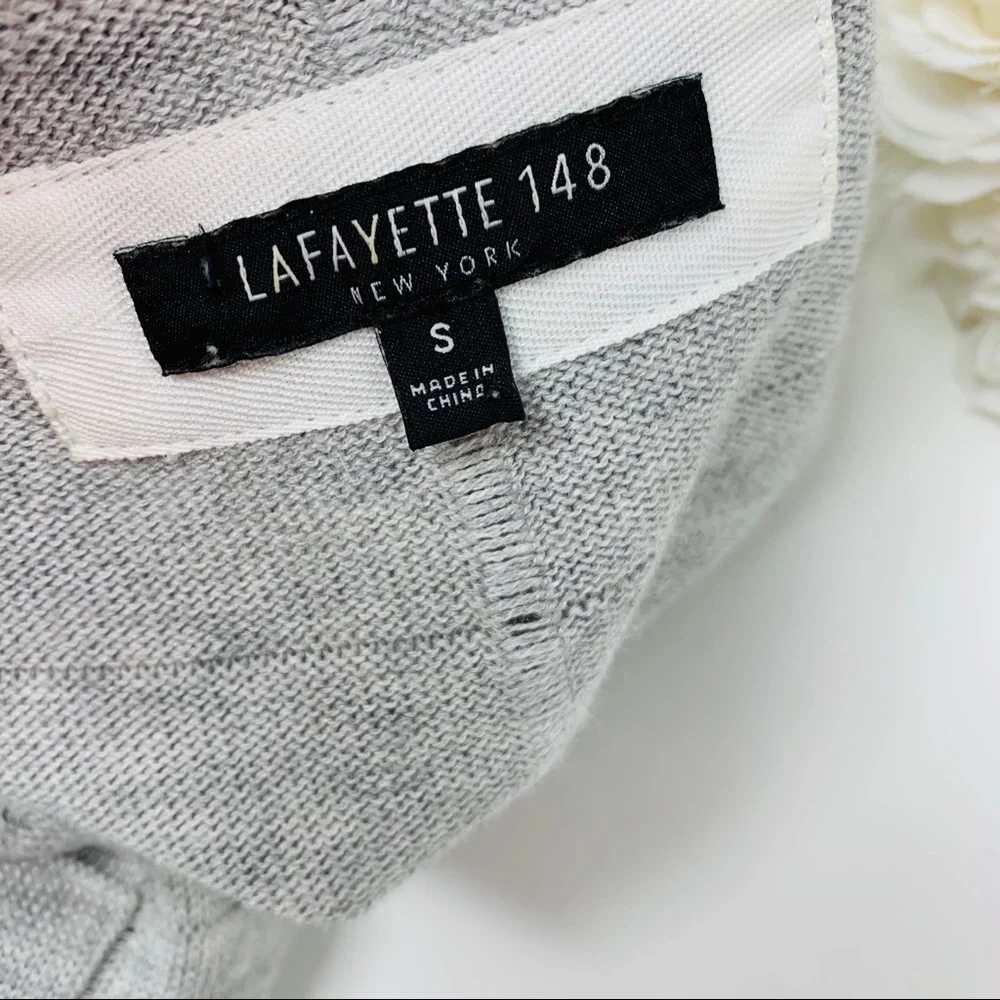 Lafayette 148 Gray Textured Sweater - Picture 7 of 8